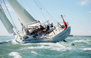 Oyster 825 Polina Star 111 Under sail prior to sinking
